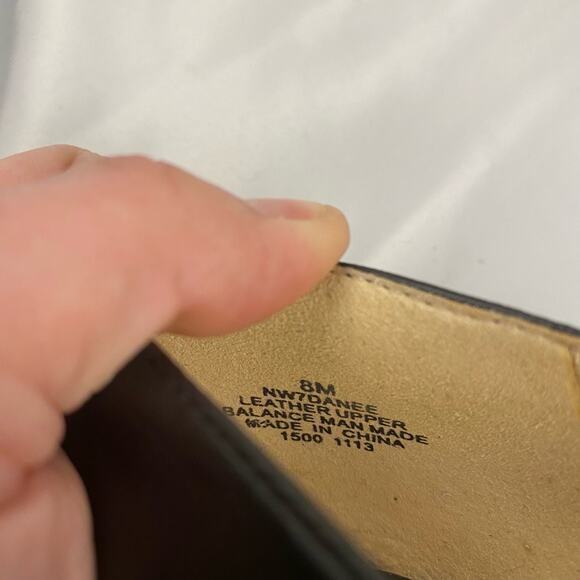 Nine West Black‎ Leather Danee Peep Toe Heel Size 8 - Picture 5 of 7